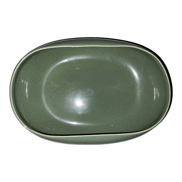 Russell Wright Vintage Green Oblong Oval Serving Bowl 10" - Picture 1 of 7
